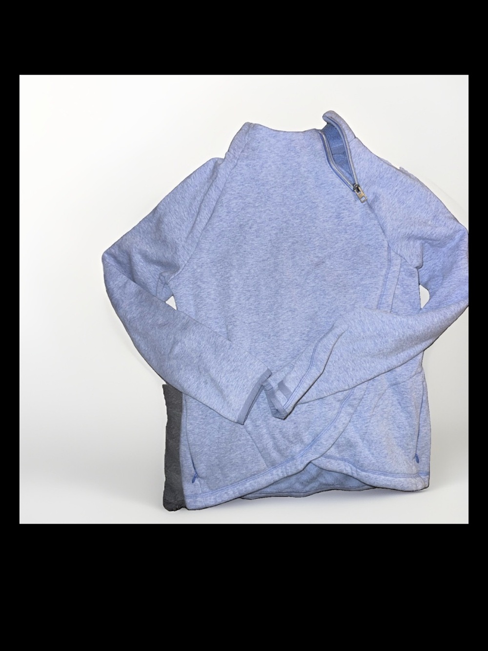 Athleta Light Blue Half-Zip Pullover Hoodie